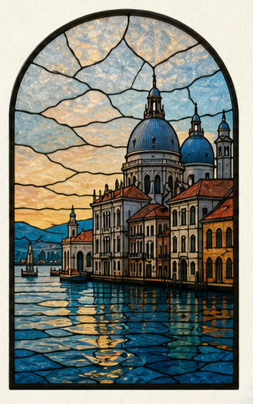 Color design preview for a custom stained-glass window